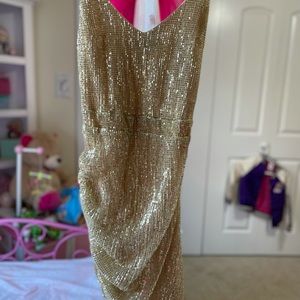 Size small women’s sequins gold dress